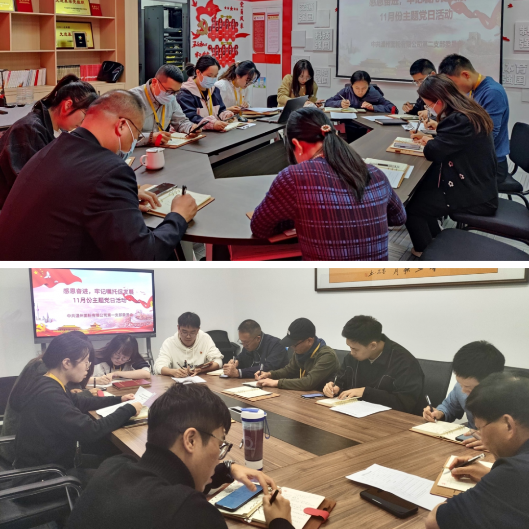 感恩奮進，牢記囑托促發(fā)展丨面粉公司開展11月份主題黨日活動